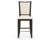 Canadel Upholstered Counter Stool 8003 in FT InsideOut® and 59 Davy's Grey and Fixed Base, front view