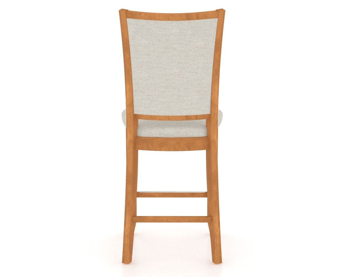 Canadel Upholstered Counter Stool 8003 in Fixed Base, back view