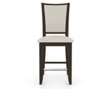 Canadel Upholstered Counter Stool 8003 in TB Fabric and 59 Davy's Grey and Fixed Base, front view