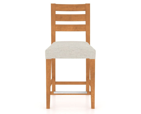 Canadel Upholstered Counter Stool 8039 in Honey Washed & Fabric TB, front view