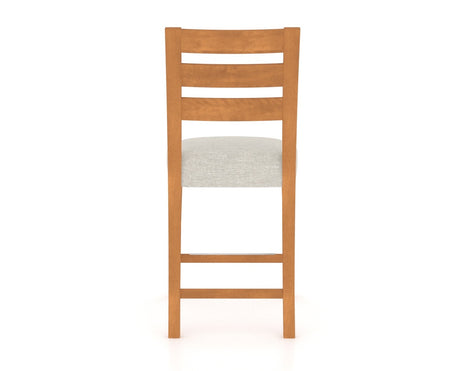 Canadel Upholstered Counter Stool 8039 in Honey Washed & Fabric TB, back view