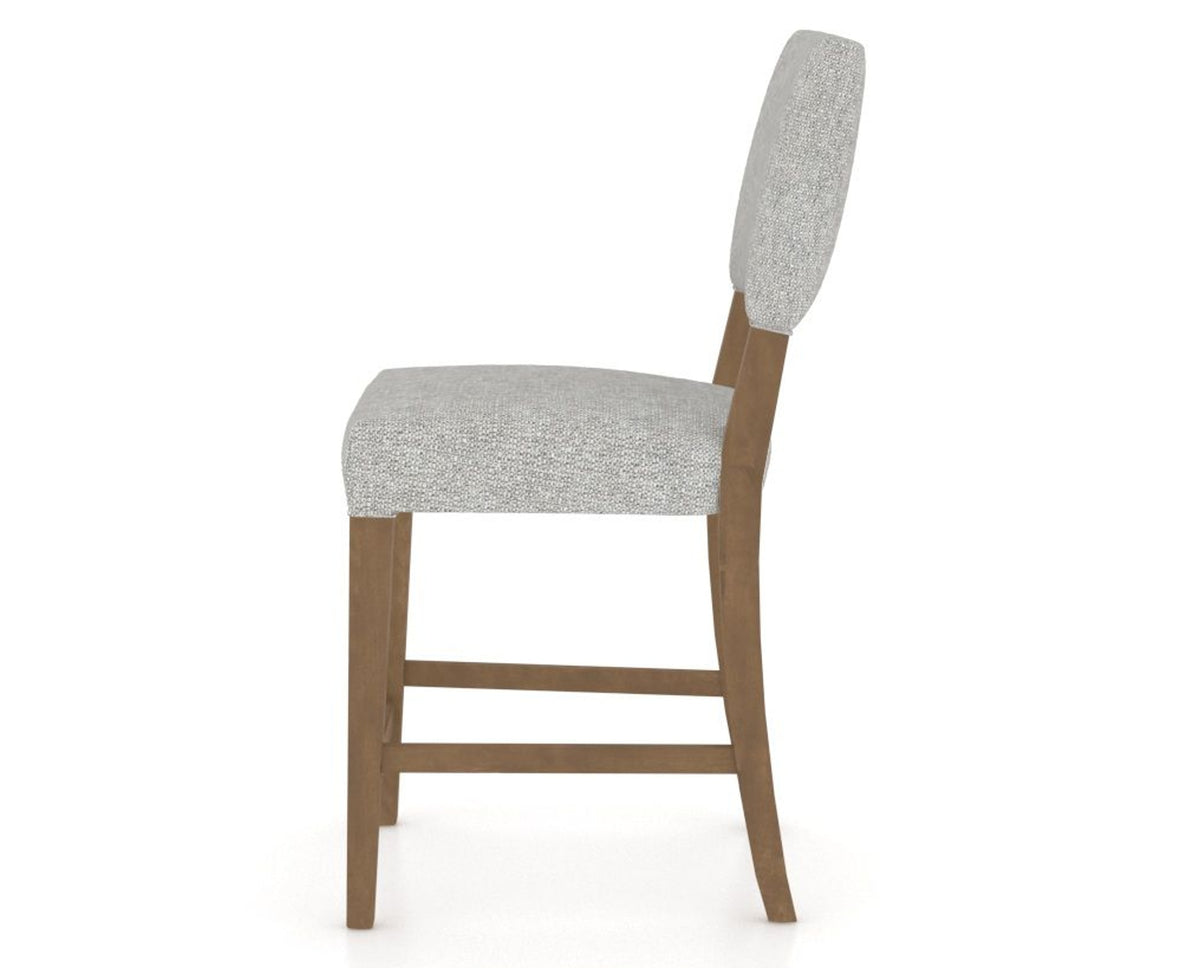 Canadel South West Counter Stool in Pecan Washed, 7C Fabric, side view