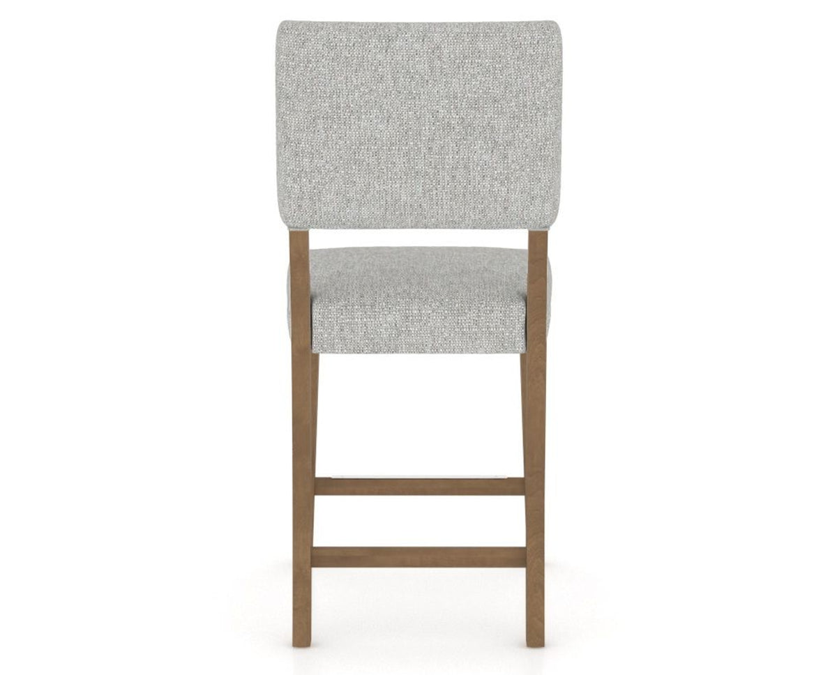 Canadel South West Counter Stool in Pecan Washed, 7C Fabric, back view