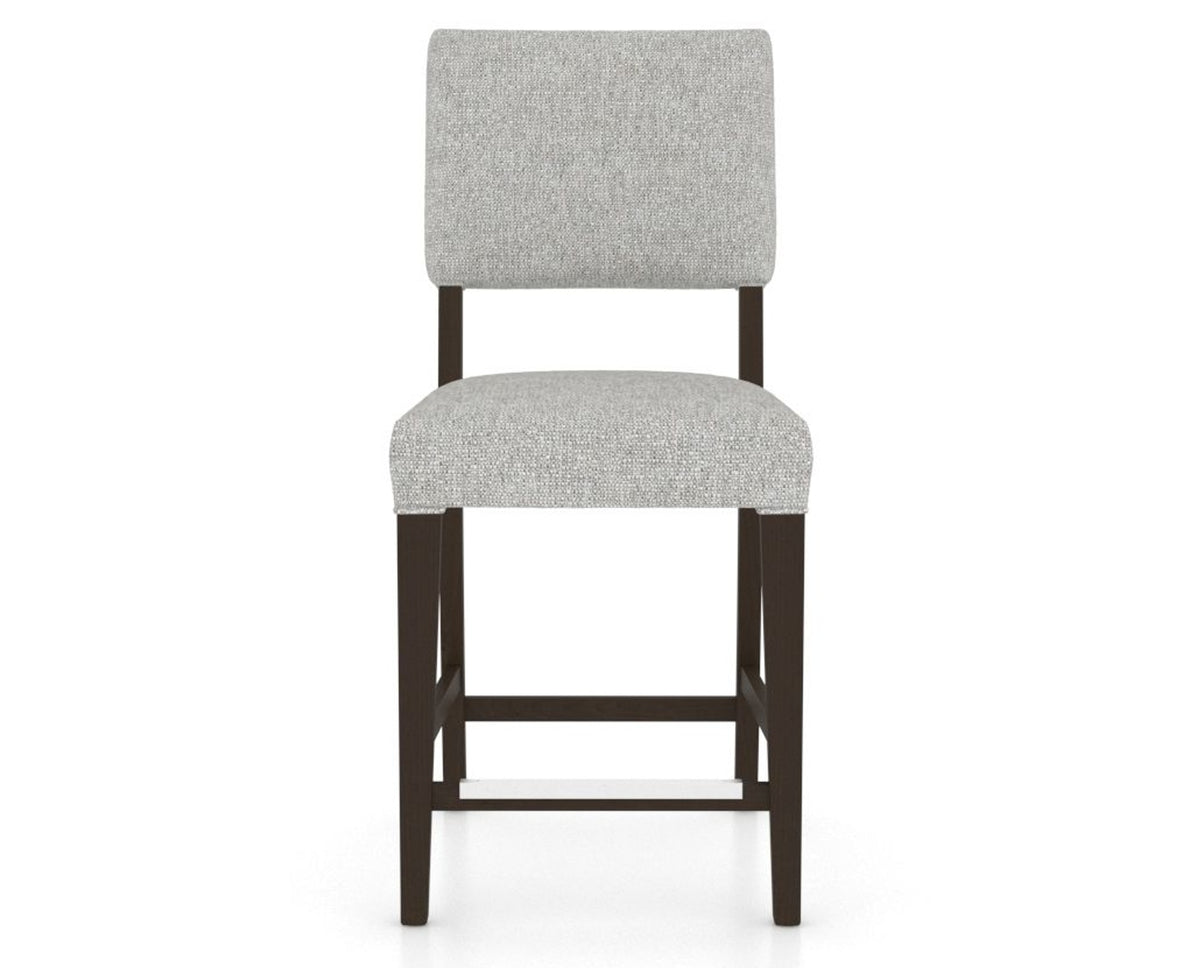 Canadel South West Counter Stool in Davy's Grey, 7C Fabric, front view