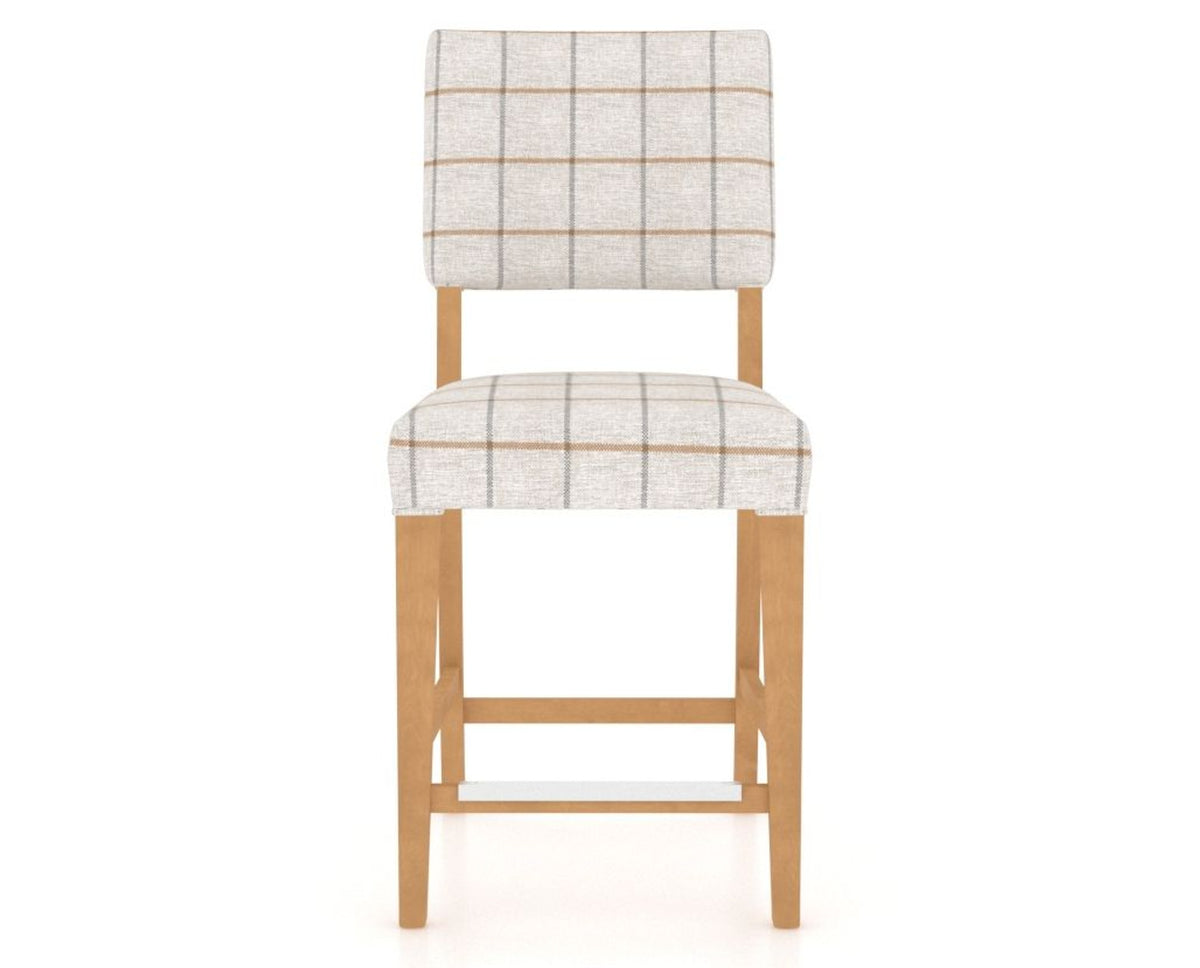 Canadel South West Counter Stool in Caramel Washed, OZ Fabric, front view
