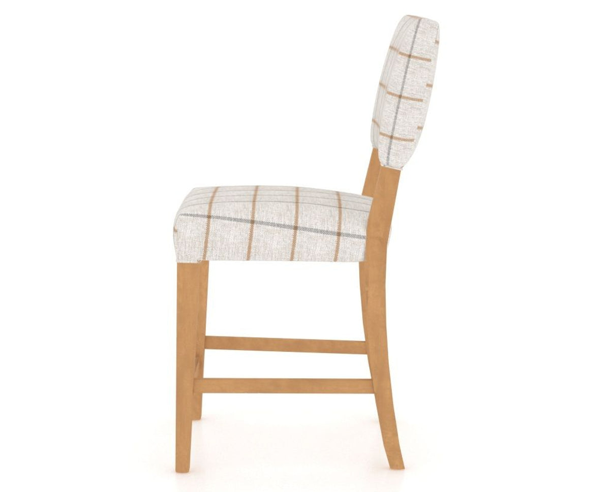 Canadel South West Counter Stool in Caramel Washed, OZ Fabric, side view