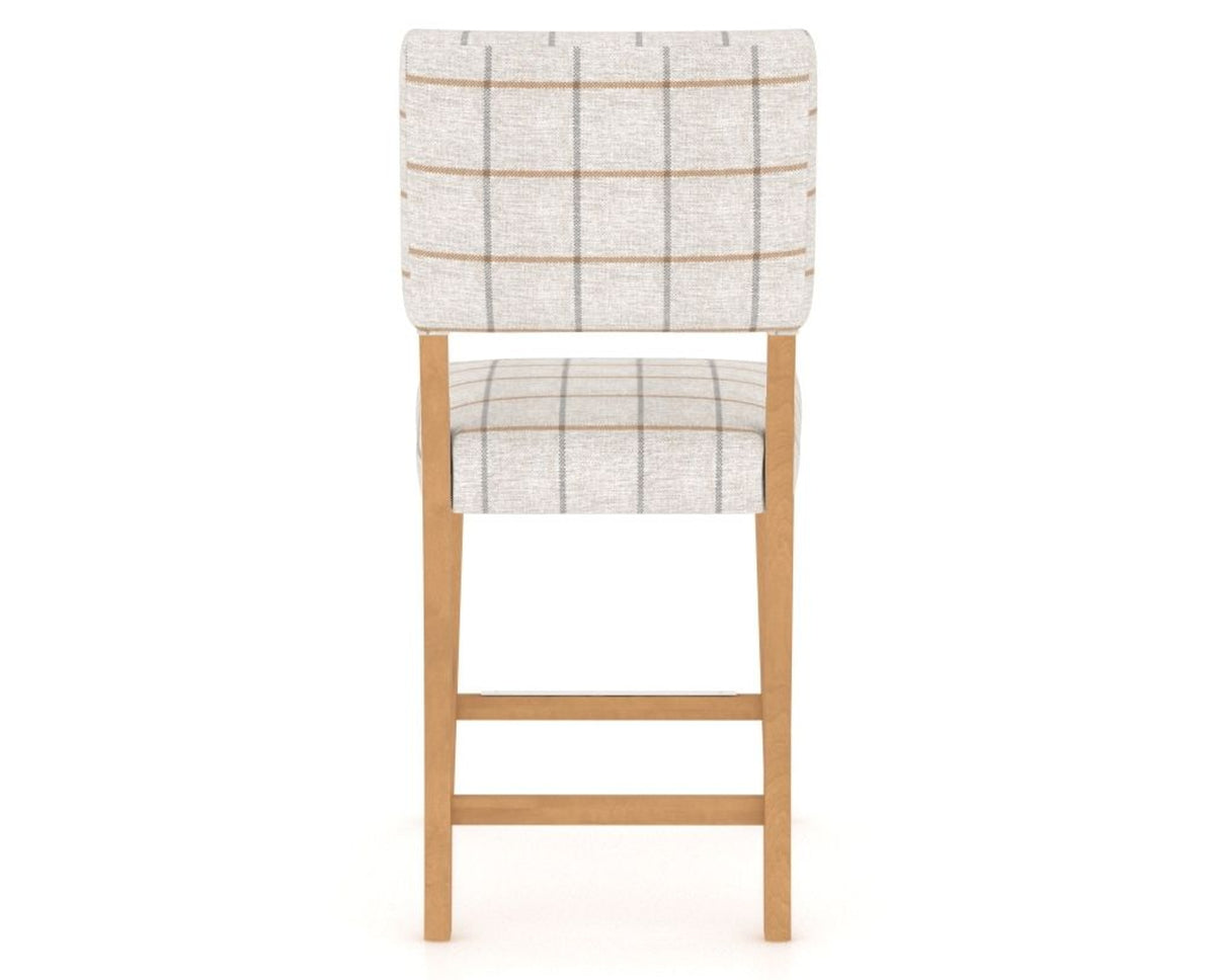 Canadel South West Counter Stool in Caramel Washed, OZ Fabric, back view