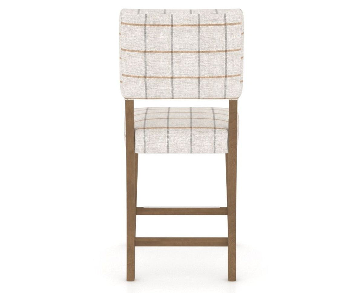 Canadel South West Counter Stool in Pecan Washed, OZ Fabric, back view