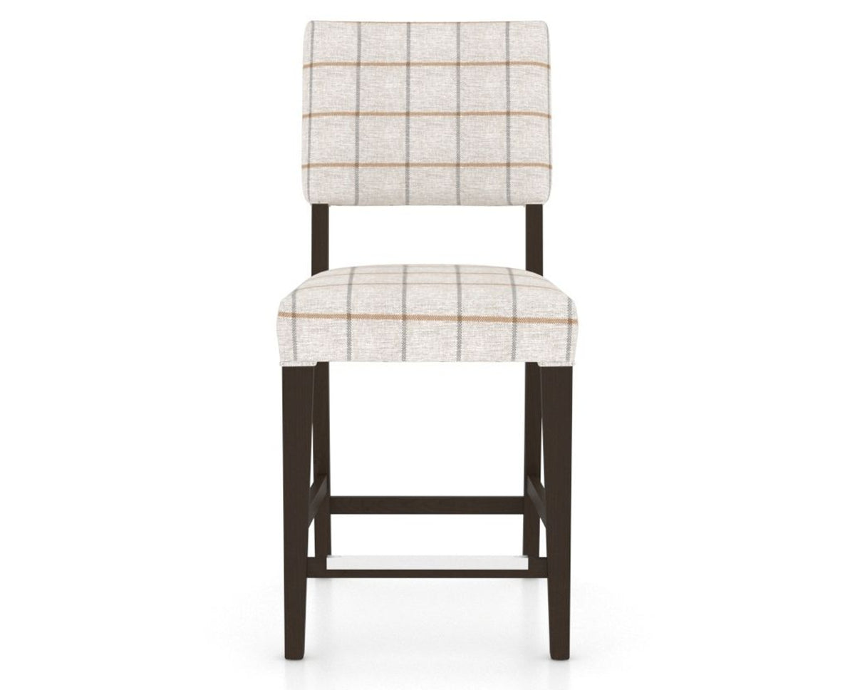 Canadel South West Counter Stool in Davy's Grey, OZ Fabric, front view