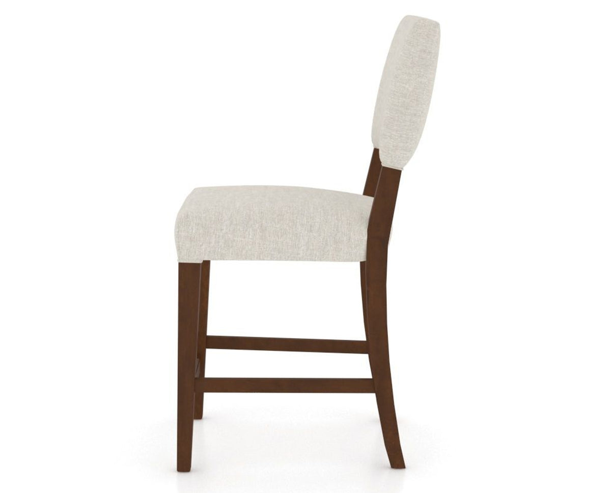 Canadel South West Counter Stool in Cognac Washed, TB Fabric, side view