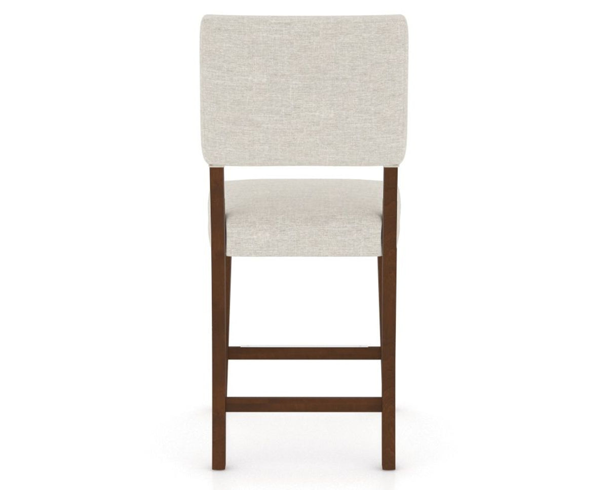 Canadel South West Counter Stool in Cognac Washed, TB Fabric, back view