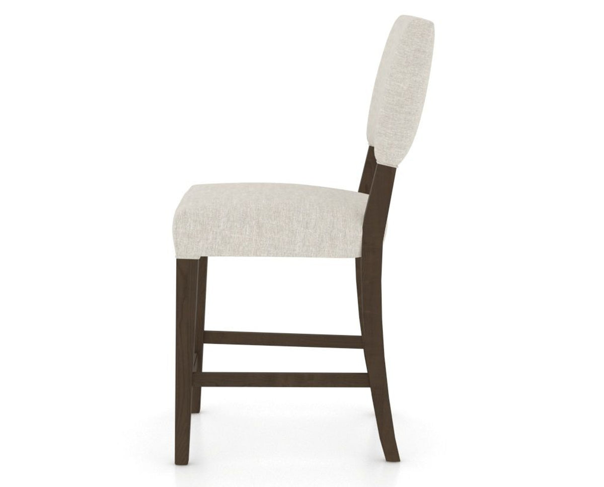 Canadel South West Counter Stool in Hazelnut Washed, TB Fabric, side view