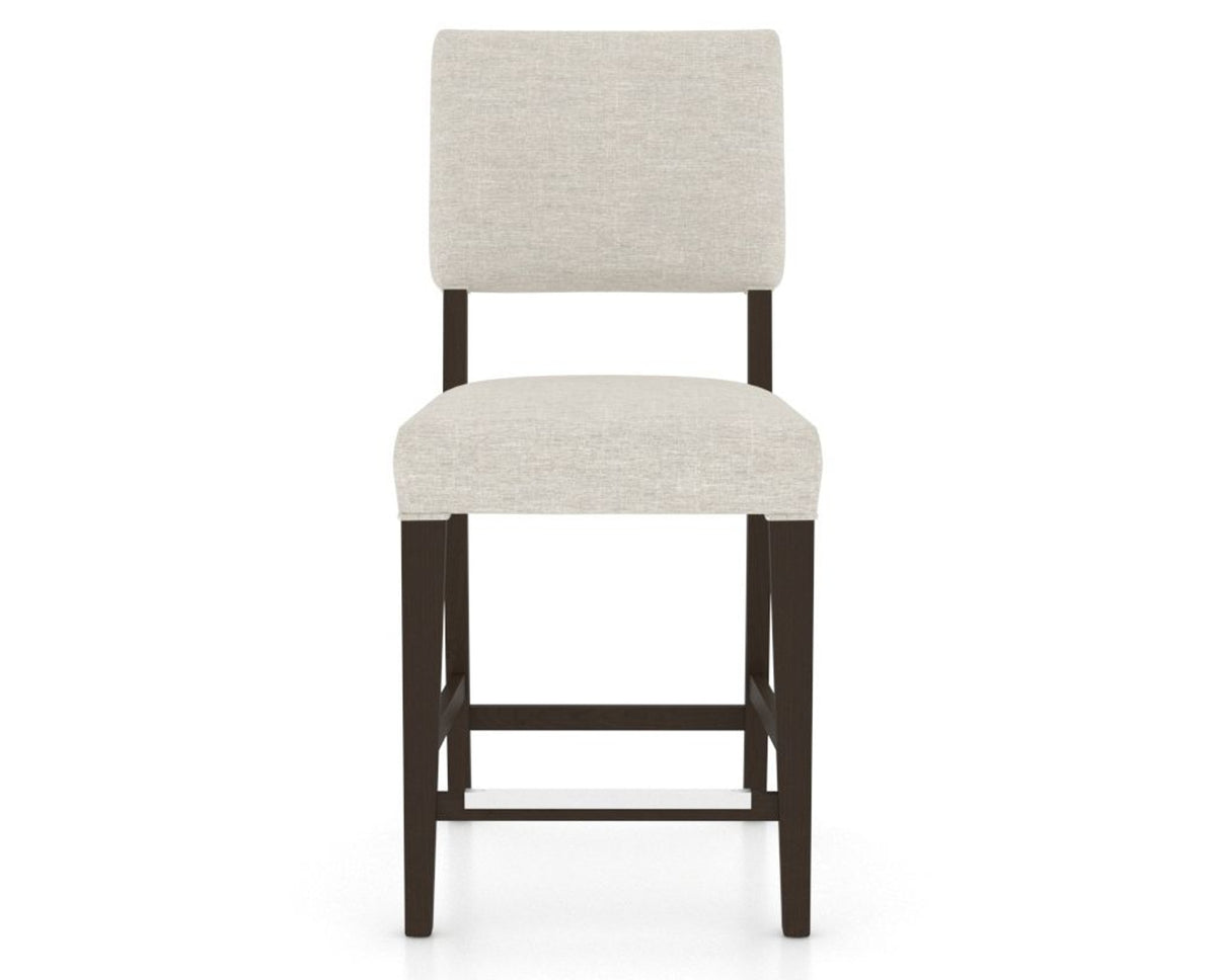Canadel South West Counter Stool in Davy's Grey, TB Fabric, front view