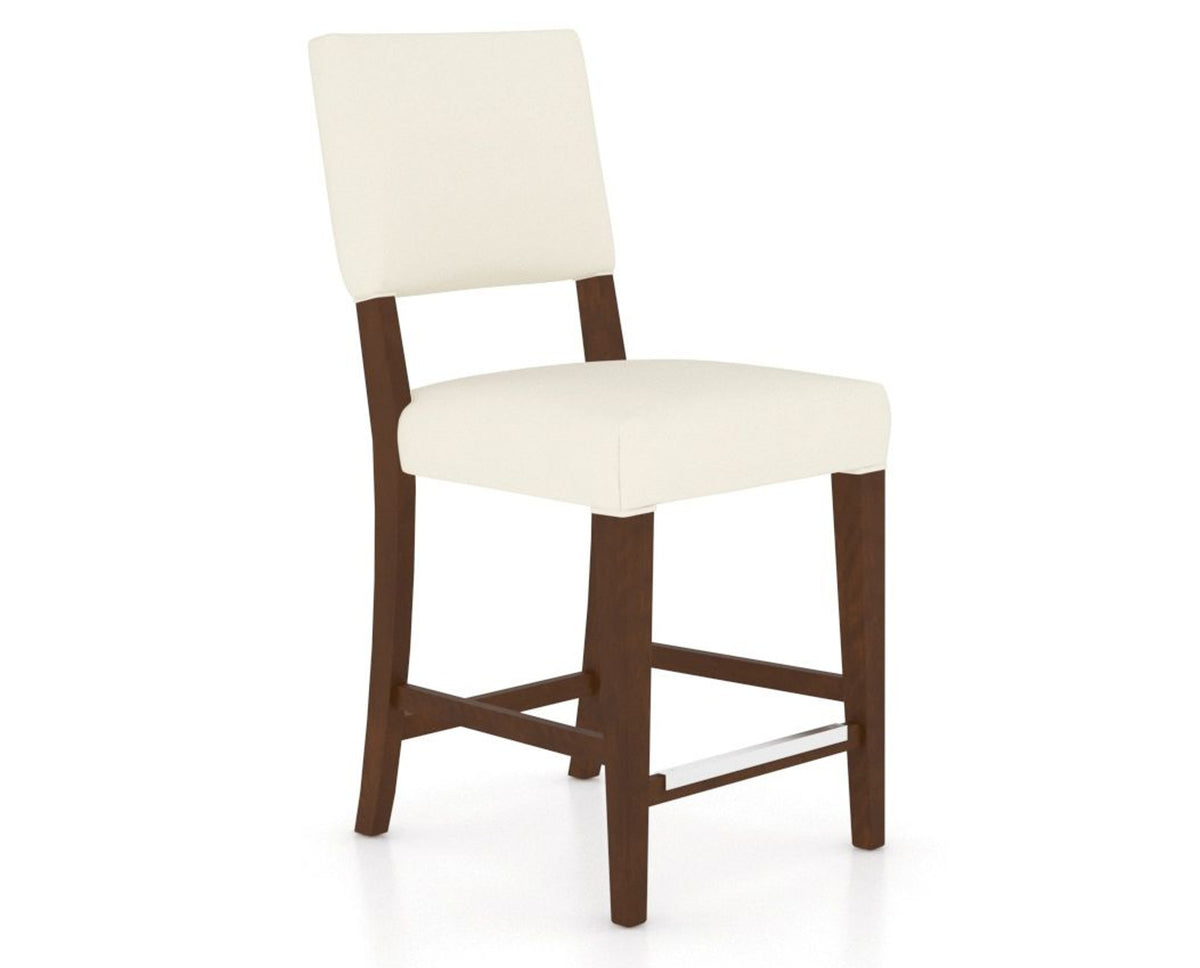 Canadel South West Counter Stool in Cognac Washed, YJ Faux Leather, three-quarter view