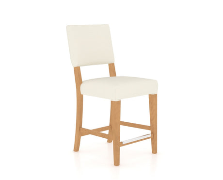 Canadel South West Counter Stool in Caramel Washed, YJ Faux Leather, three-quarter view