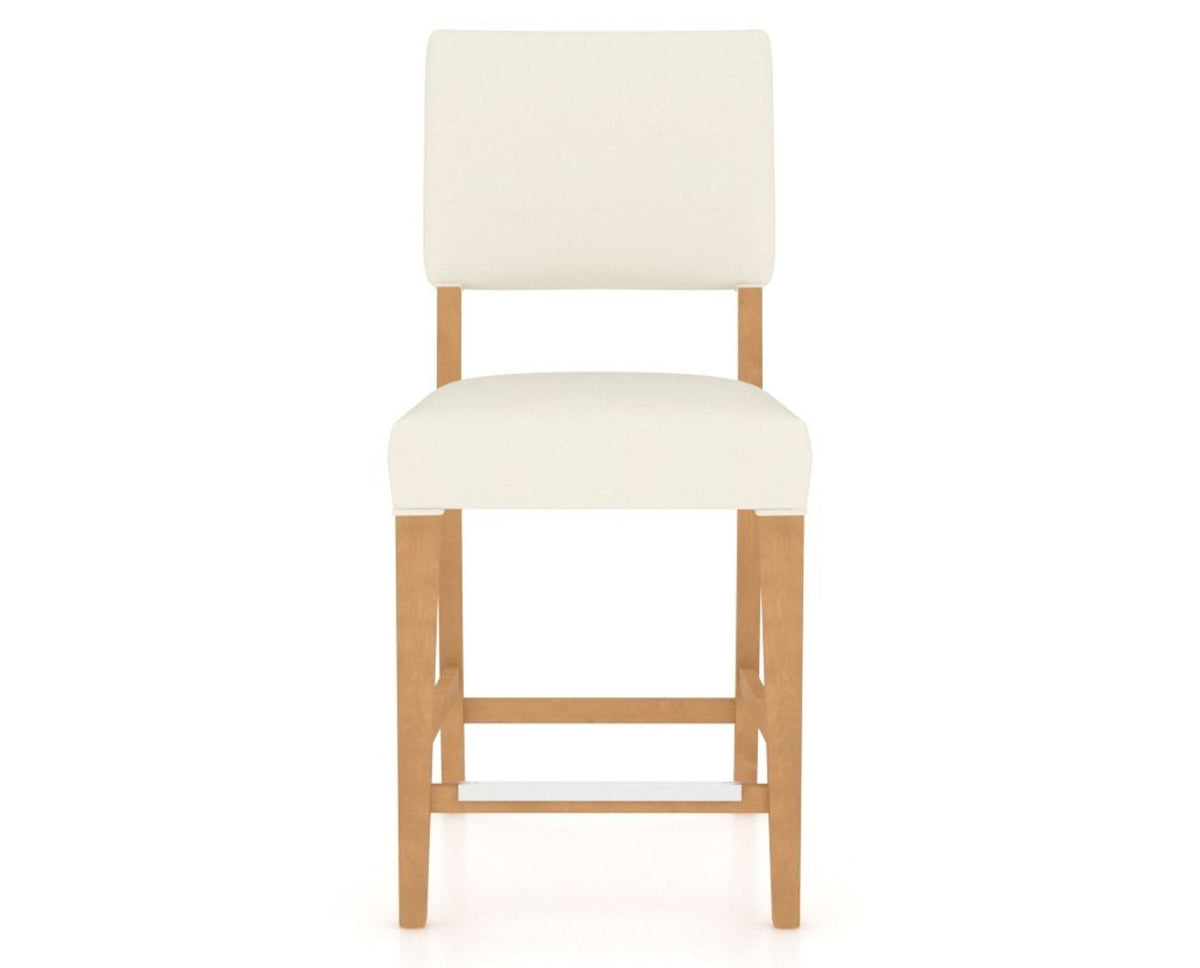 Canadel South West Counter Stool in Caramel Washed, YJ Faux Leather, front view