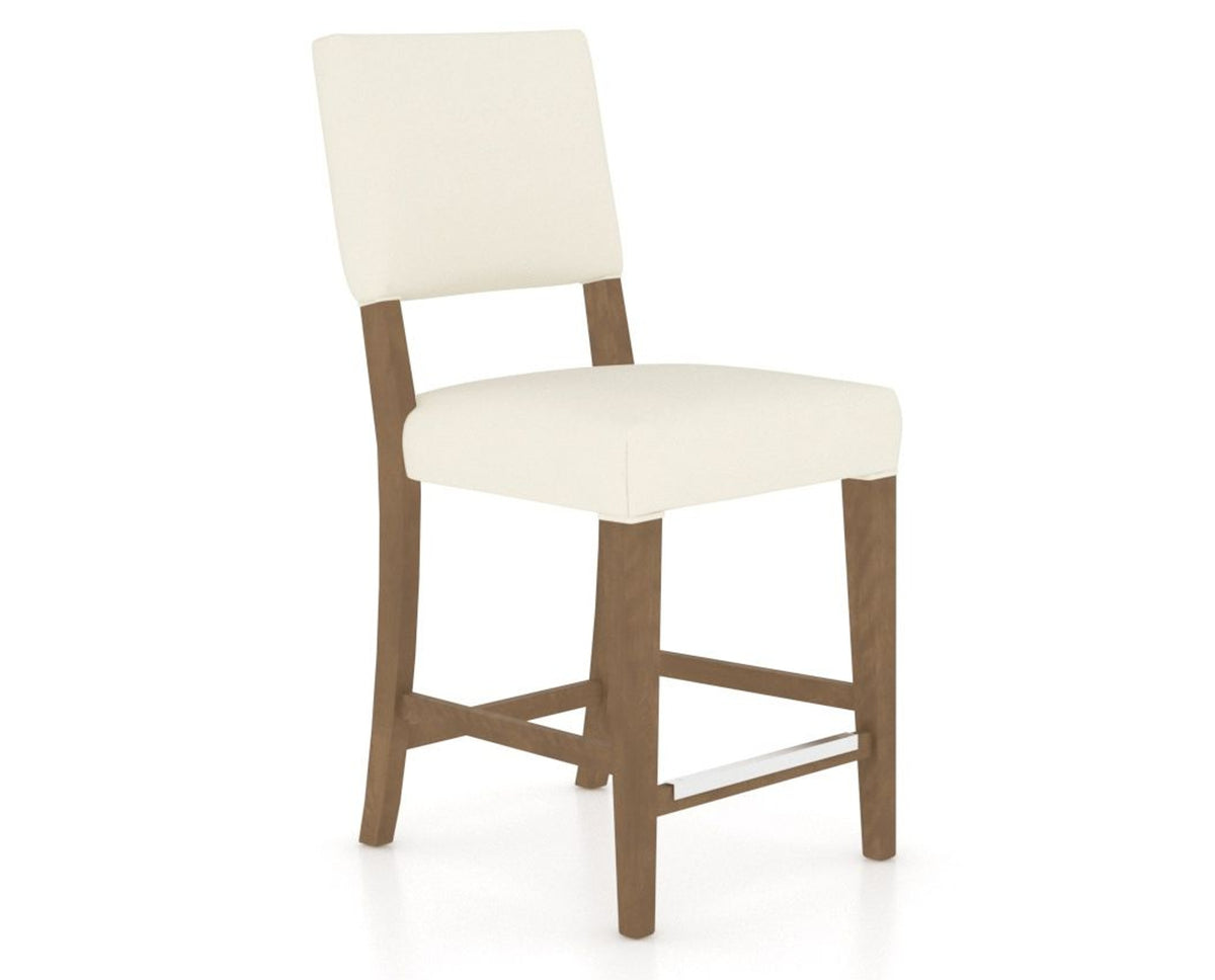 Canadel South West Counter Stool in Pecan Washed, YJ Faux Leather, three-quarter view
