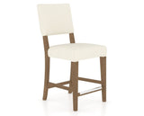 Canadel South West Counter Stool in Pecan Washed, YJ Faux Leather, three-quarter view