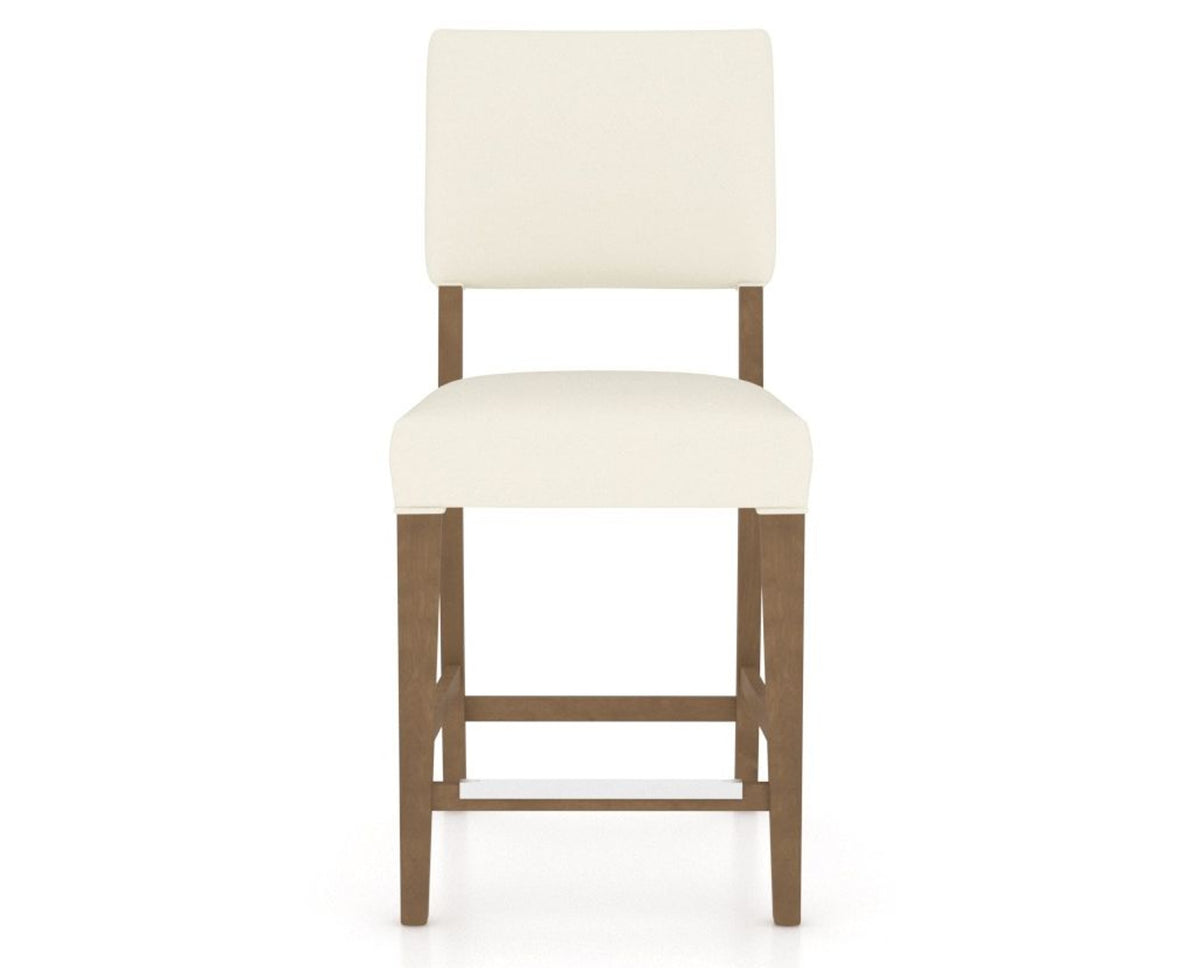 Canadel South West Counter Stool in Pecan Washed, YJ Faux Leather, front view