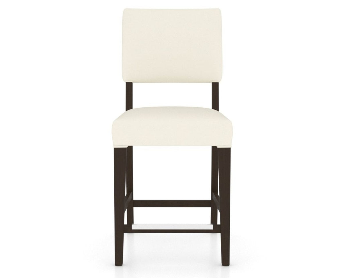 Canadel South West Counter Stool in Davy's Grey, YJ Faux Leather, front view