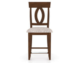 Canadel Upholstered Counter Stool 8100 in FP Crypton® and 19 Cognac Washed and Fixed Base, front view