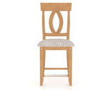Canadel Upholstered Counter Stool 8100 in FP Crypton® and 20 Caramel Washed and Fixed Base, front view