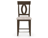 Canadel Upholstered Counter Stool 8100 in FP Crypton® and 29 Hazelnut Washed and Fixed Base, front view