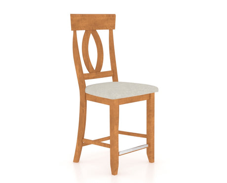 Canadel Core Counter Stool 8100 in Fixed Base, three-quarter view
