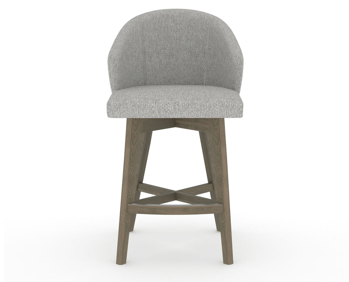 Canadel Downtown Point Counter Stool in Shadow, 7C Fabric, front view