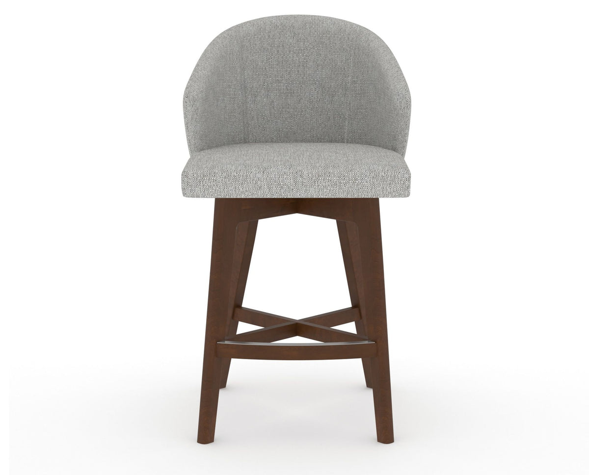 Canadel Downtown Point Counter Stool in Cognac Washed, 7C Fabric, front view