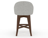 Canadel Downtown Point Counter Stool in Cognac Washed, 7C Fabric, back view