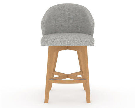 Canadel Downtown Point Counter Stool in Caramel Washed, 7C Fabric, front view