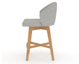 Canadel Downtown Point Counter Stool in Caramel Washed, 7C Fabric, side view
