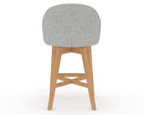 Canadel Downtown Point Counter Stool in Caramel Washed, 7C Fabric, back view