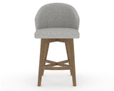 Canadel Downtown Point Counter Stool in Pecan Washed, 7C Fabric, front view