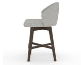 Canadel Downtown Point Counter Stool in Hazelnut Washed, 7C Fabric, side view