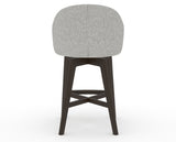Canadel Downtown Point Counter Stool in Davy's Grey, 7C Fabric, back view