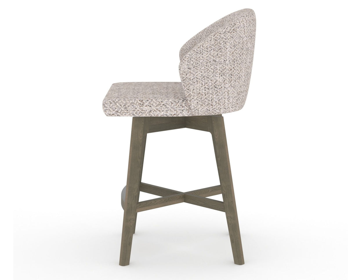 Canadel Downtown Point Counter Stool in Shadow, FP Crypton®, side view
