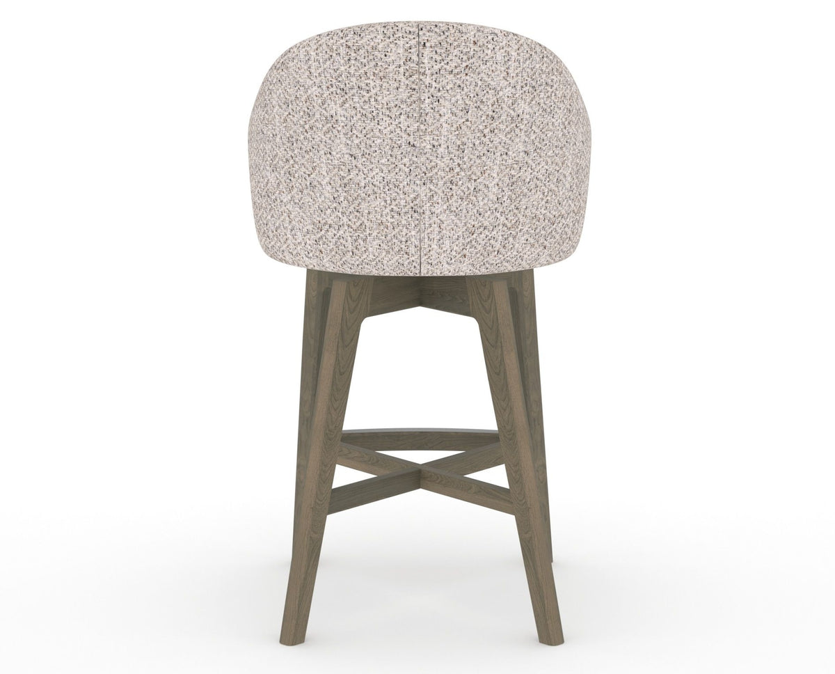 Canadel Downtown Point Counter Stool in Shadow, FP Crypton®, back view