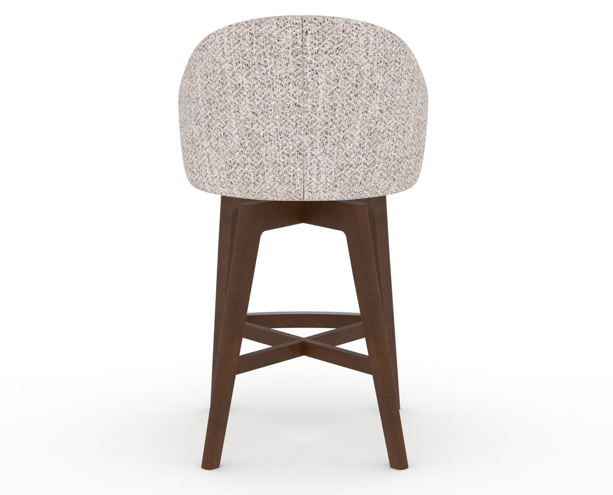 Canadel Downtown Point Counter Stool in Cognac Washed, FP Crypton®, back view