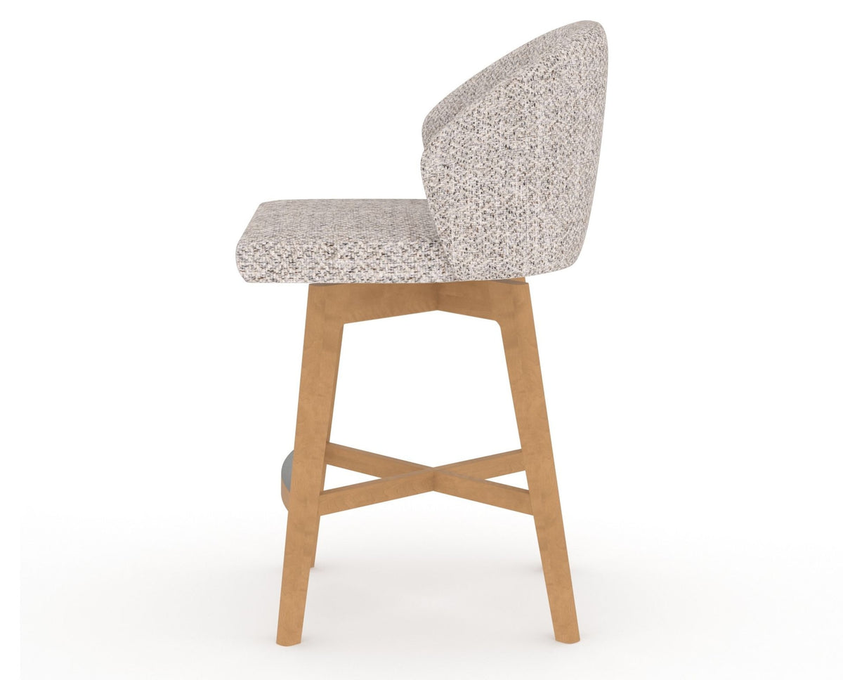 Canadel Downtown Point Counter Stool in Caramel Washed, FP Crypton®, side view