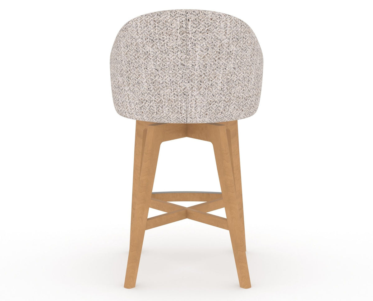 Canadel Downtown Point Counter Stool in Caramel Washed, FP Crypton®, back view