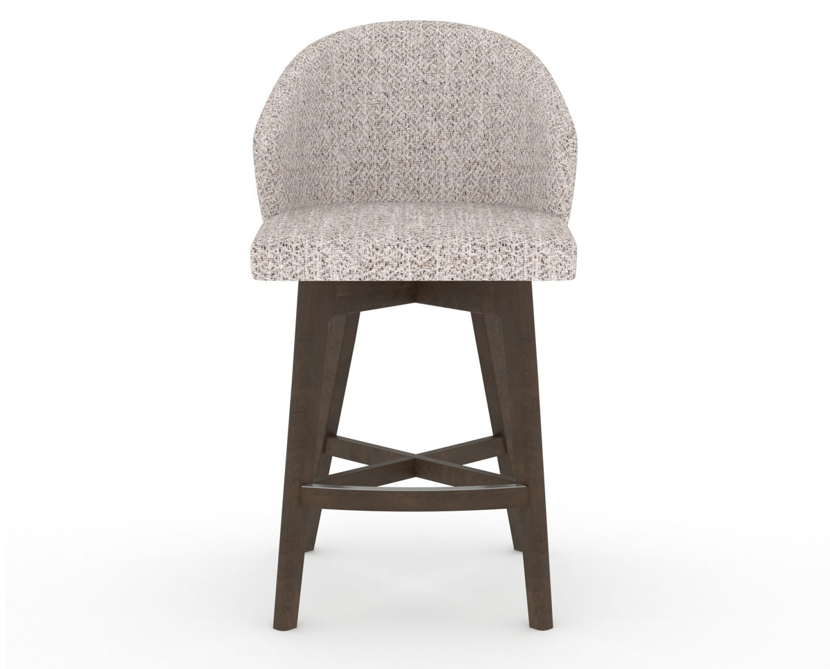 Canadel Downtown Point Counter Stool in Hazelnut Washed, FP Crypton®, front view