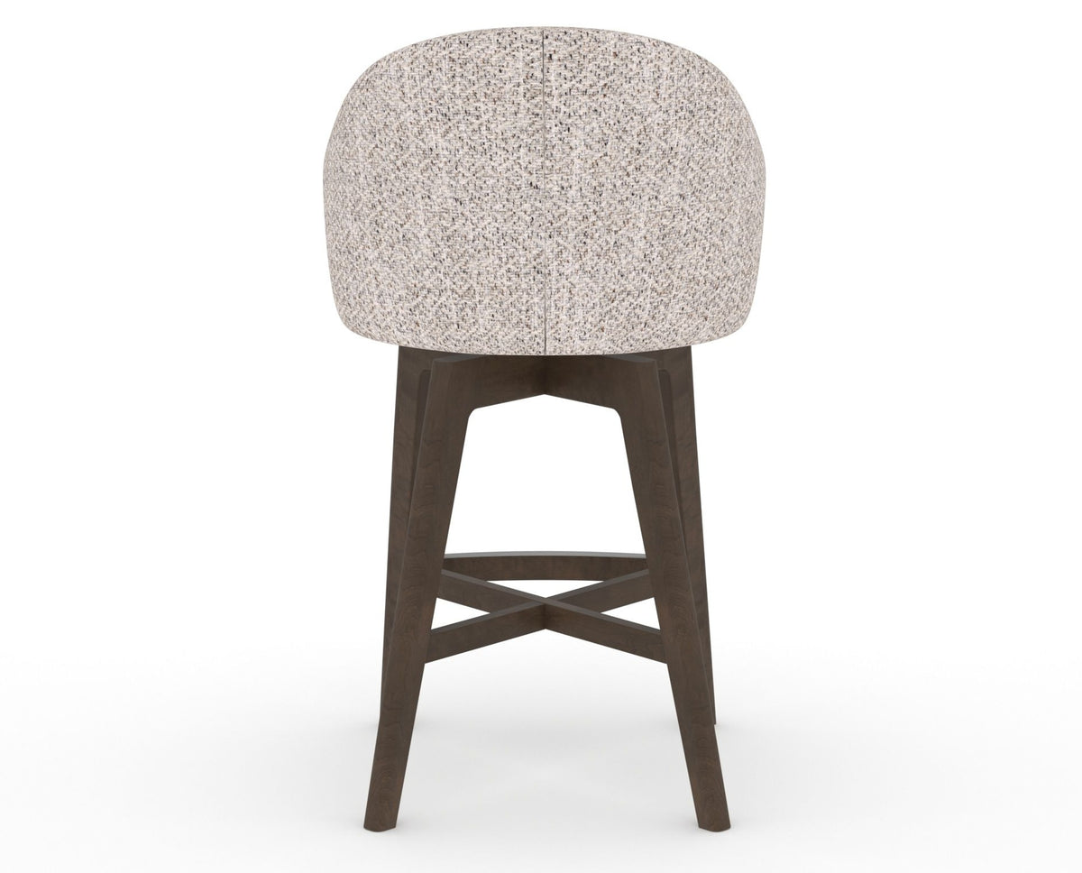 Canadel Downtown Point Counter Stool in Hazelnut Washed, FP Crypton®, back view