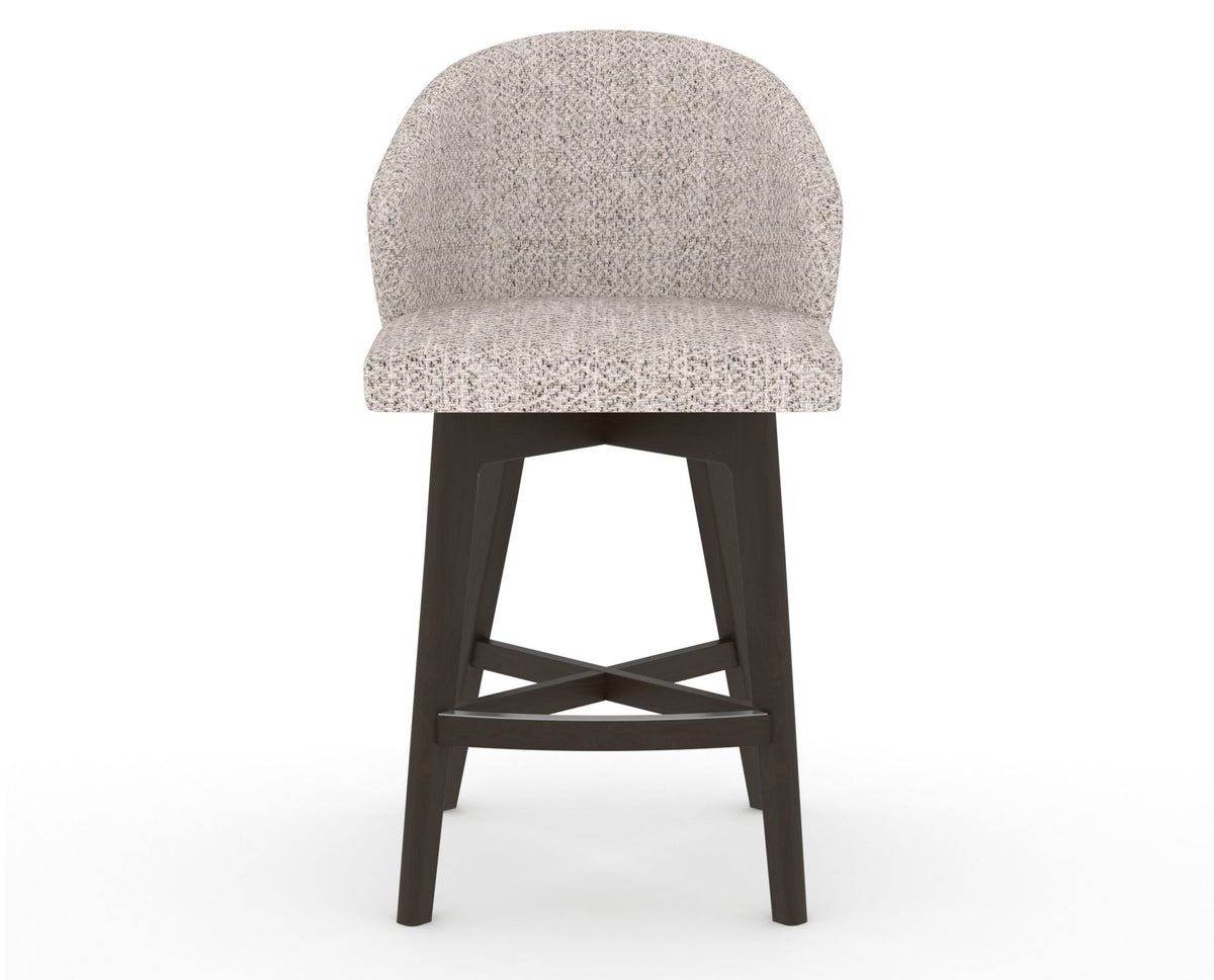 Canadel Downtown Point Counter Stool in Davy's Grey, FP Crypton®, front view
