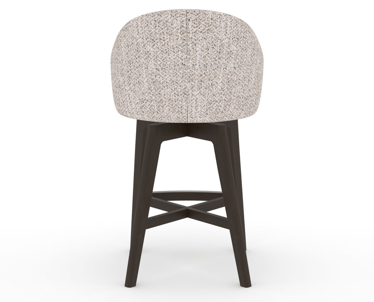 Canadel Downtown Point Counter Stool in Davy's Grey, FP Crypton®, back view