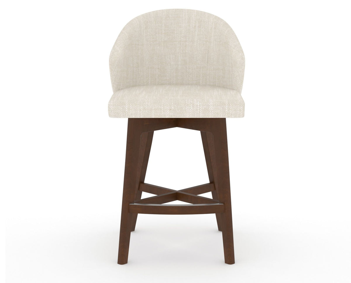 Canadel Downtown Point Counter Stool in Cognac Washed, FT InsideOut®, front view