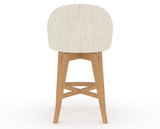 Canadel Downtown Point Counter Stool in Caramel Washed, FT InsideOut®, back view