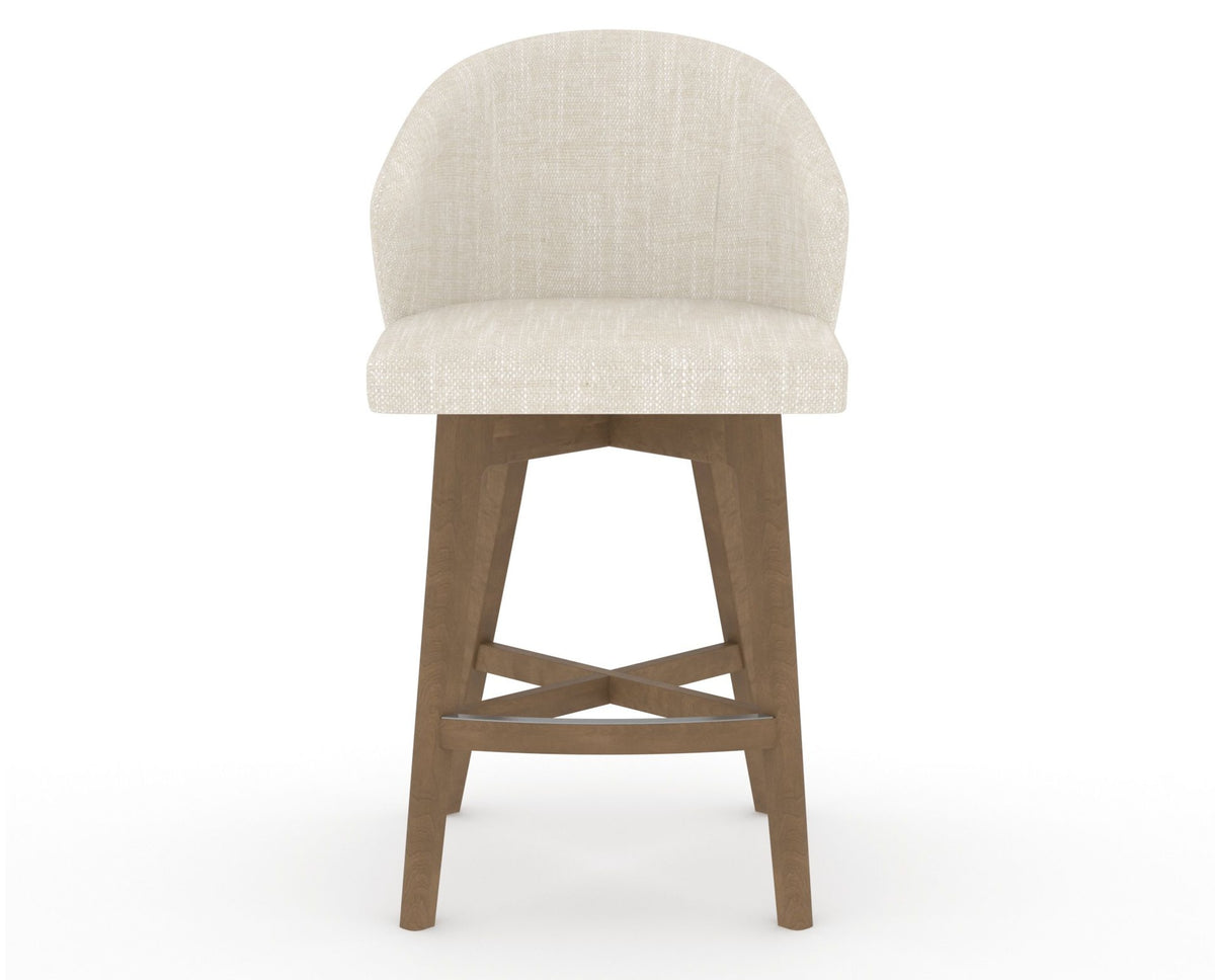 Canadel Downtown Point Counter Stool in Pecan Washed, FT InsideOut®, front view