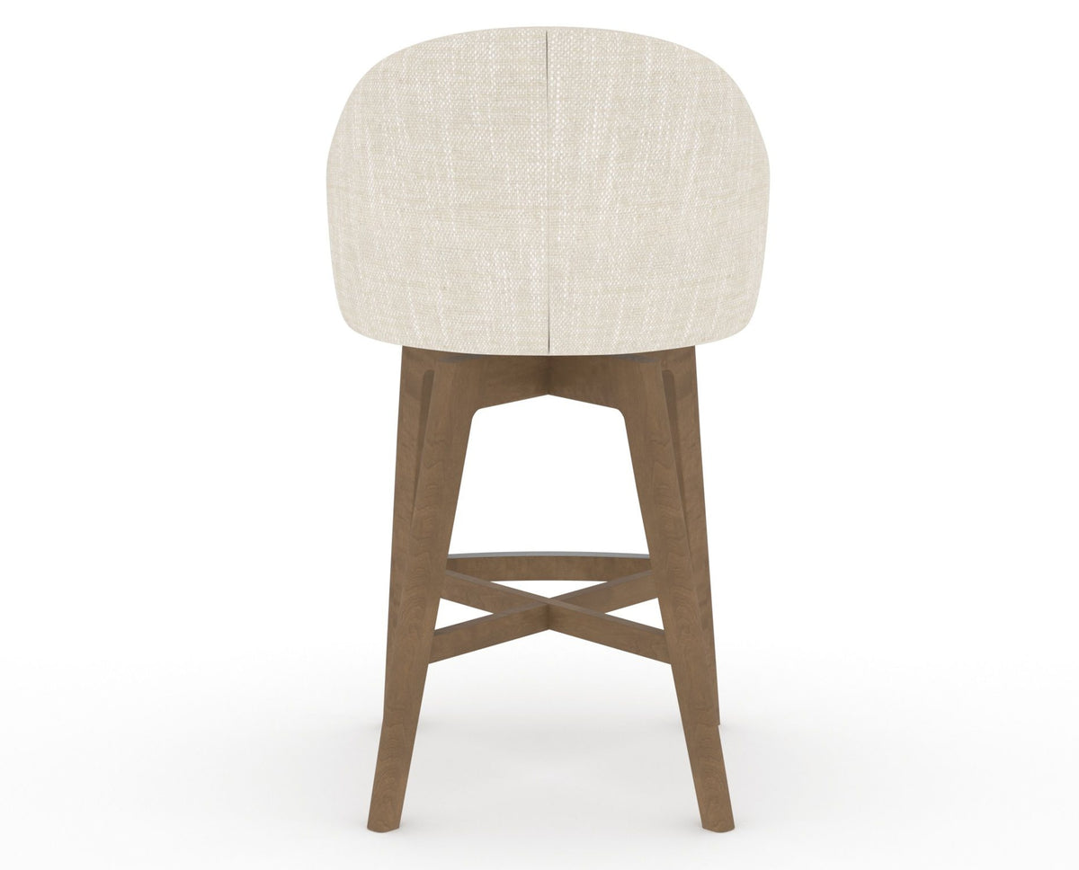 Canadel Downtown Point Counter Stool in Pecan Washed, FT InsideOut®, back view